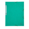 cartella con elastico 24x32cm verde cartoncino lustre' 425gr