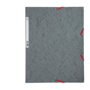 cartella con elastico 24x32cm grigio cartoncino lustre' 425gr