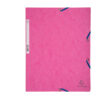 cartella con elastico 24x32cm rosa cartoncino lustre' 425gr