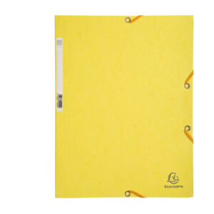 cartella con elastico 24x32cm giallo limone cartoncino lustre' 425gr