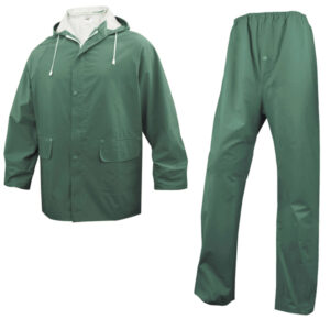 completo impermeabile en304 tg. l verde (giacca+pantalone)