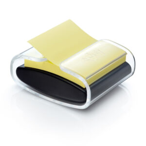 dispenser pro nero +1 post-it super sticky z-notes giallo canary 76x76mm