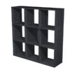 libreria 9 caselle 104x29,2cm-h103,9cm nero venato - rainbow