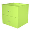 cassettiera 2cass. verde neon per libreria rainbow