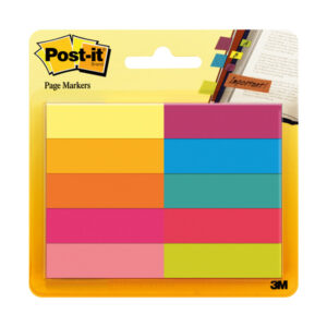 segnapagina post-it 670-10ab-eu 500fg in 10colori index 12,7x44mm in carta