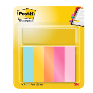 segnapagina post-it 670-5ja-eu 250fg in 5colori index 12,7x44mm in carta