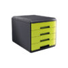 cassettiera 4 cassetti 45mm mydesk verde arda