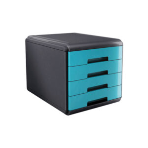 cassettiera 4 cassetti 45mm mydesk turchese arda