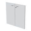 coppia ante in melamin. x libreria bassa l76cm bianco