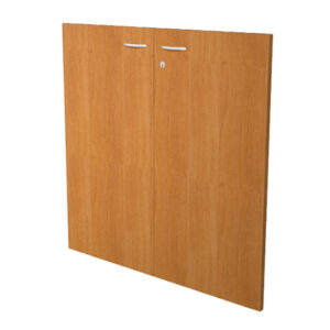 coppia ante in melamin. x libreria bassa l76cm noce chiaro