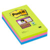 blocco 90foglietti post-it super sticky righe 101x152mm 660-3ssuc colori ultra