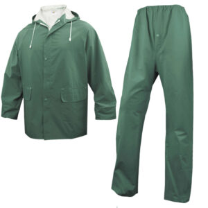 completo impermeabile en304 tg. m verde (giacca+pantalone)