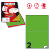 etichetta adesiva c/509 verde fluo 100fg a4 210x148,5mm (2et/fg) marki