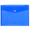 busta a tasca con velcro in pp blu trasparente f.to 24x32cm per a4 exacompta