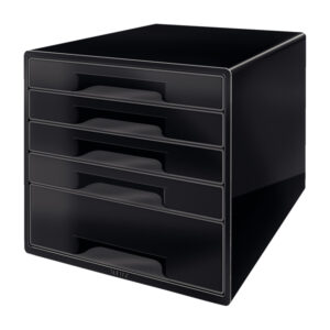 cassettiera drawer cabinet cube 5 nero leitz