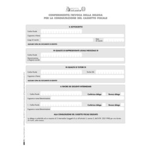 modulo per conferimento/revoca deleghe cass.fisc. 29,7x21cm e0019 edipro