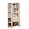 libreria alta a 5 ripiani 100x38,6cm h198cm bianco/rovere - concept