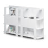 libreria bassa a 3 ripiani 100x38,6cm h124cm bianco - concept