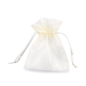 20 sacchetti organza milly 8,5x10cm avorio