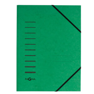 cartellina verde con elastico in cartoncino a4 pagna