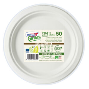 50 piatti frutta d170mm biodegradabili dopla green art.7703