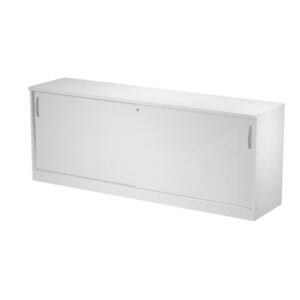 mobile basso con ante scorrevoli 185x46x73cm bianco - agora'