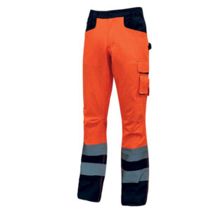 pantalone invernale alta visibilita' beacon arancio fluo taglia m u-power