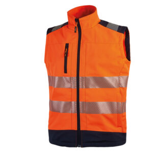 gilet alta visibilita' softshell dany arancio fluo taglia l u-power