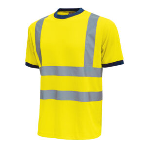 pack 3 t-shirt alta visibilita' tg m giallo fluo glitter u-power