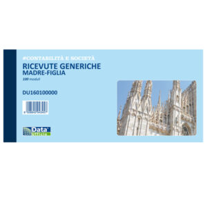 blocco ricevute generiche madre-figlia 100 copie 10x21,5cm du160100000