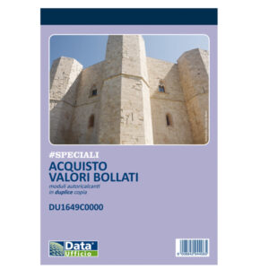 blocco distinta acquisto carte valori 50/50copie autor. du1649c0000