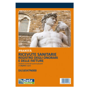 blocco registro onorari/fatture ricevute sanitarie 50/50 autoric. du16547n000