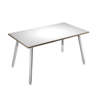 scrivania 140x80xh74,4cm bianco/ bianco skinny metal