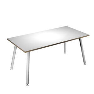 scrivania 160x80xh74,4cm bianco/ bianco skinny metal
