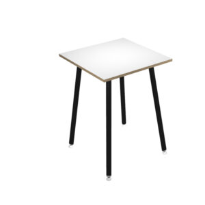 tavolo alto 80x80xh105cm nero/ bianco skinny metal