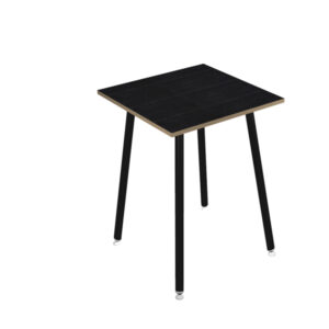 tavolo alto 80x80xh105cm nero/ nero venato skinny metal