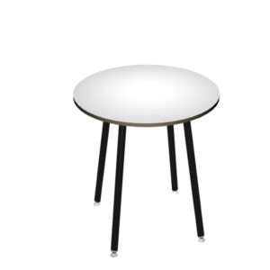 tavolo alto tondo d100xh105cm nero/bianco skinny metal