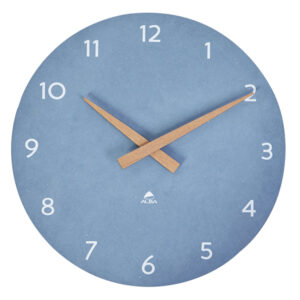 orologio da parete d30cm blu chiaro/legno hormilena alba