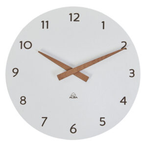 orologio da parete d30cm bianco/legno hormilena alba
