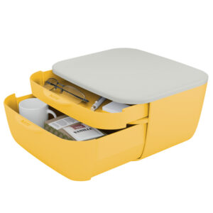 cassettiera 2 scomparti giallo cosy leitz