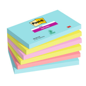 cf. 6pz blocco 90foglietti post-it super sticky 76x127mm 655-6ss-cos cosmic