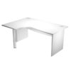 scrivania compact sx fianco melam. + supp.met. l160cm bianco - agora' direction