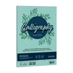 carta calligraphy nature remake a4 50fg 250gr acquamarina favini