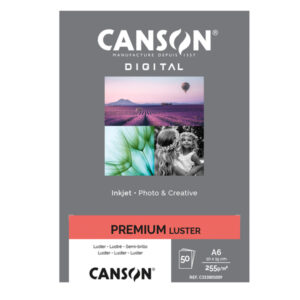 carta inkjet premium 10x15cm 50fg 255gr lustre rc canson