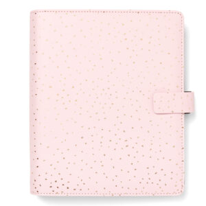 organiser f.to a5 233x217x46mm c/cinturino confetti rosa filofax