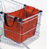 borsa in tnt per carrelli eco bag magnum con ganci 40x36x26cm rosso