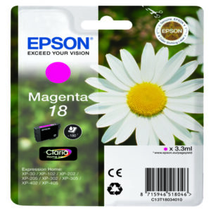 cartuccia magenta epson claria home serie 18/margherita in conf. blister rs