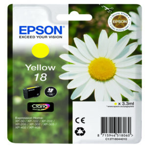 cartuccia giallo epson claria home serie 18/margherita in conf. blister rs