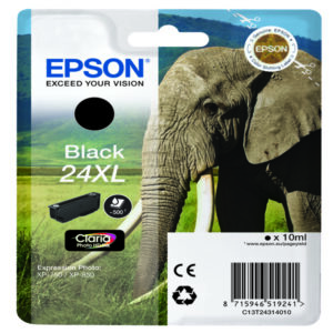 cartuccia nera claria photo hd serie 24xl elefante blister