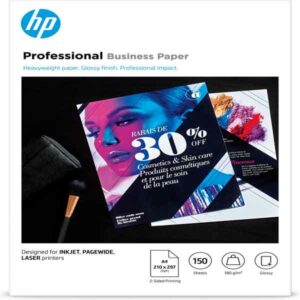 confezione da 150 fogli carta professionale lucida hp per getto d'inchiostro a4